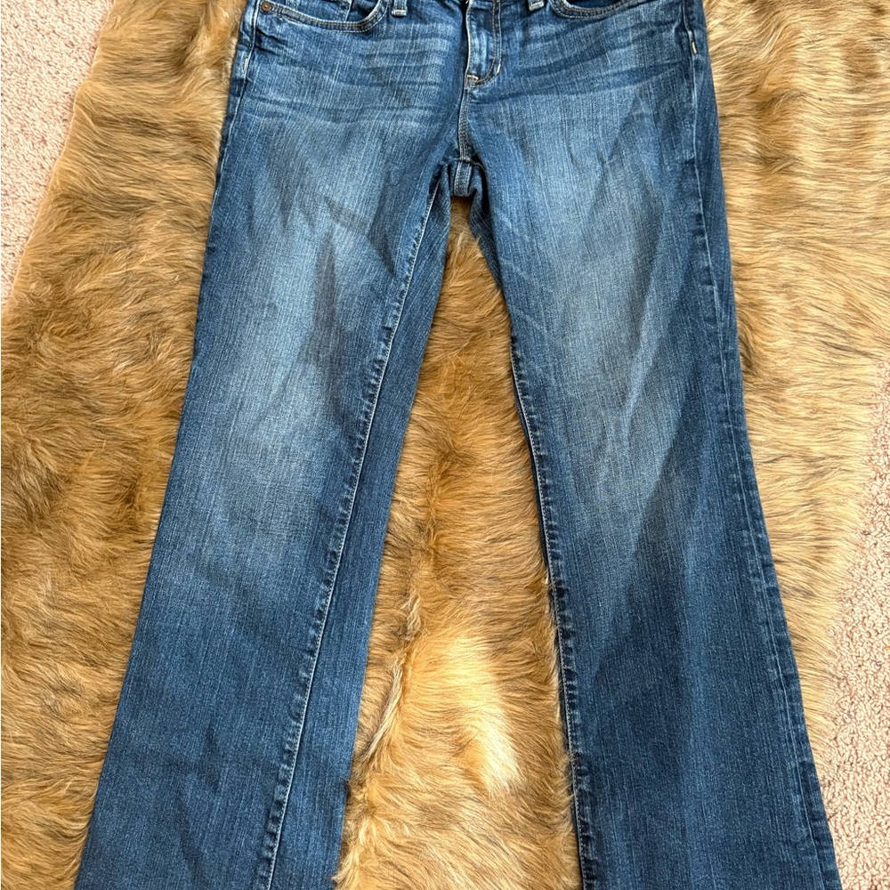 GAP Blue Flare & Wide Leg Jeans with Authentic Distressing